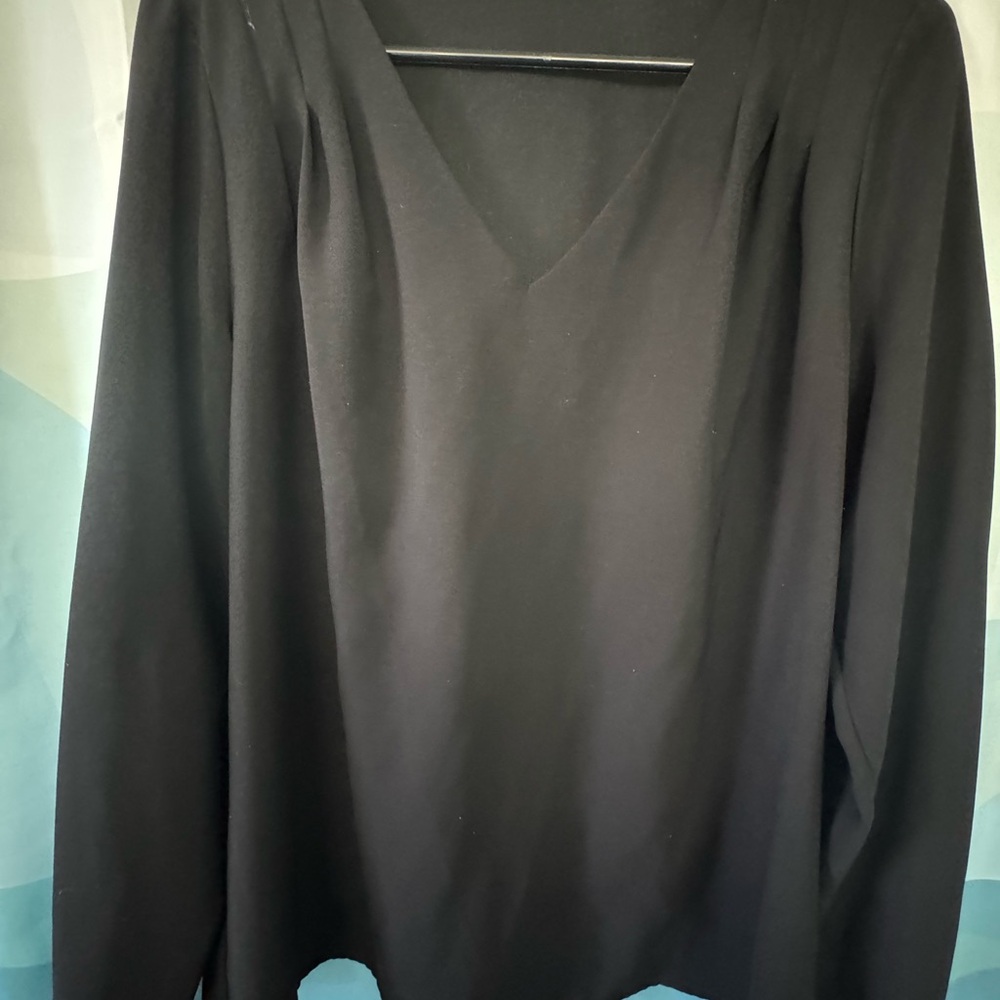 Elegant Black V-Neck Women's Top